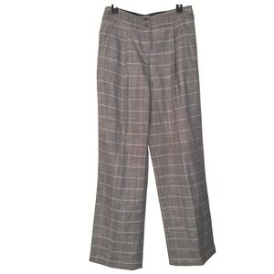 EXPRESS Trouser Super High Rise Plaid Wide Leg Pants‎ Size 10R